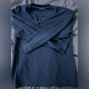 Grey L.L bean long sleeve half button up